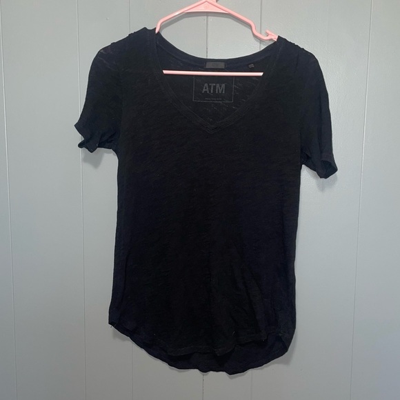 ATM Anthony Thomas Melillo Black V Neck Basic Top Small - Picture 4 of 8